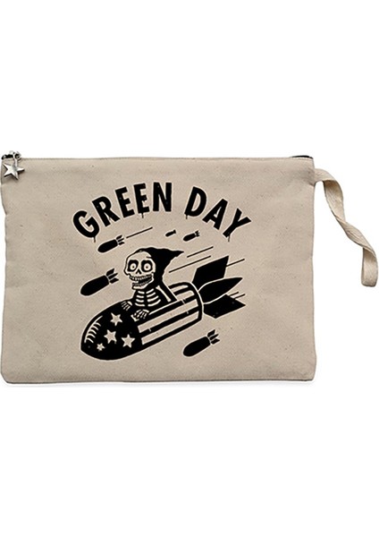 Green Day Skeleton Krem Clutch Astarlı Cüzdan / El Çantası