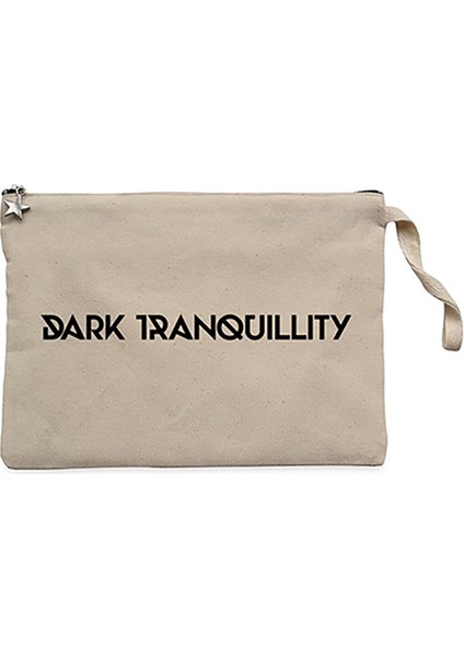 Dark Tranquillity Logo Krem Clutch Astarlı Cüzdan / El Çantası