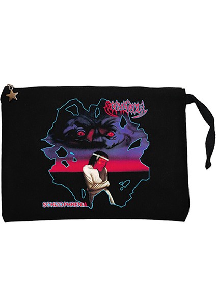 Sepultura Schizophrenia Siyah Clutch Astarlı Cüzdan / El Çantası