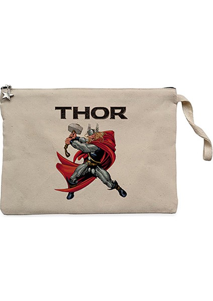 Thor War Krem Clutch Astarlı Cüzdan / El Çantası