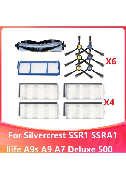 Silindir Ana Fırça Kapağı Yan Fırça Hepa Filtresi Silvercrest Ssr1 Ssra1 Ilife A9S A9 A7 Deluxe 500 Elektrikli Süpürge Parçası (Yurt Dışından)