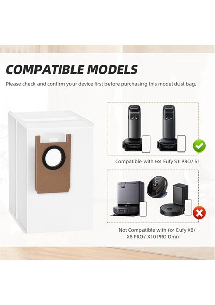 Eufy Omni S1 Pro Robot Süpürge Için 14 Adet Toz Torbası Yedek Büyük Kapasiteli Vakumlu Toz Toplama Torbaları (Yurt Dışından) fiyatları