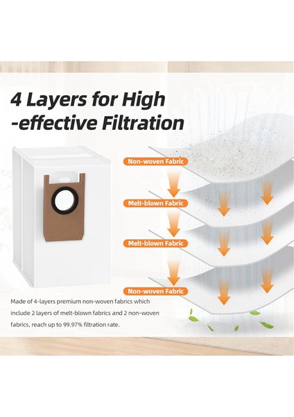 Eufy Omni S1 Pro Robot Süpürge Için 14 Adet Toz Torbası Yedek Büyük Kapasiteli Vakumlu Toz Toplama Torbaları (Yurt Dışından) fırsatları