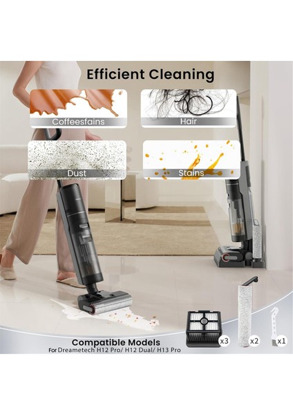 Dreame H12 Pro/ H12 Dual/ H13 Pro Islak Kuru Elektrikli Süpürge Için Hepa Filtreleri ve Fırça Silindirleri, Yedek Parçalar (Yurt Dışından) fırsatları