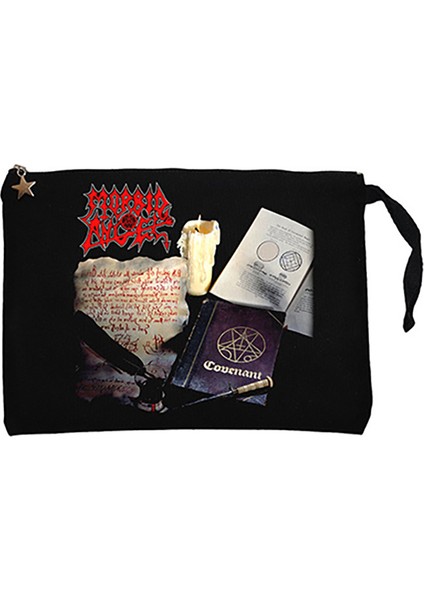 Morbid Angel Covenant Siyah Clutch Astarlı Cüzdan / El Çantası