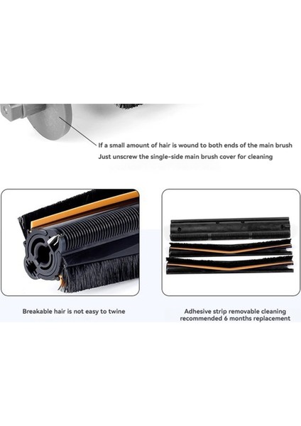 Dreame S10/S20/S30/X10/X20/X30/X40 Tüm Seriler Için Yedek Silindir Fırça Silecek Şeridi Vakum Ataşmanı Kazıma Şeridi (Yurt Dışından) fırsatları