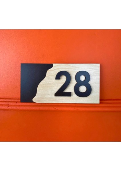 Dekoratif Ahşap Kapı Numaralığı, Daire Numarası, Otel Numarası ,oda Numarası