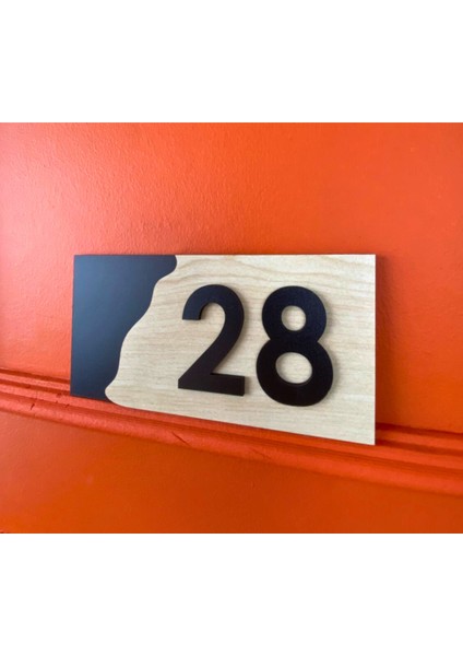 Dekoratif Ahşap Kapı Numaralığı, Daire Numarası, Otel Numarası ,oda Numarası modelleri