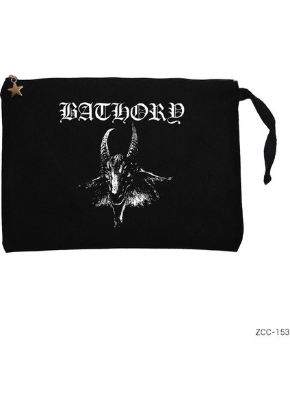 Bathory Siyah Clutch Astarlı Cüzdan / El Çantası