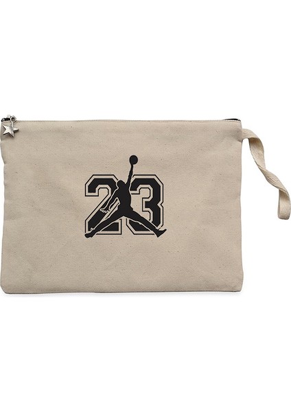 Jordan Black 23 Krem Clutch Astarlı Cüzdan / El Çantası