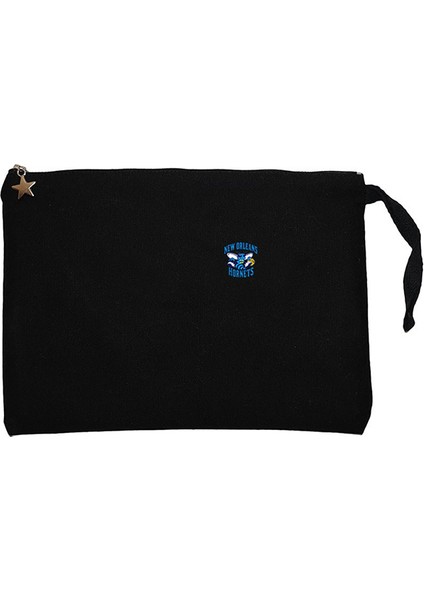 New Orelans Blue Siyah Clutch Astarlı Cüzdan / El Çantası