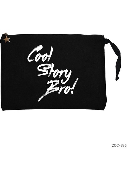 Cool Story Bro Siyah Clutch Astarlı Cüzdan / El Çantası