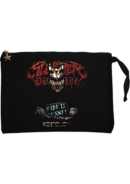 Slaughter To Prevail Kostolom Siyah Clutch Astarlı Cüzdan / El Çantası