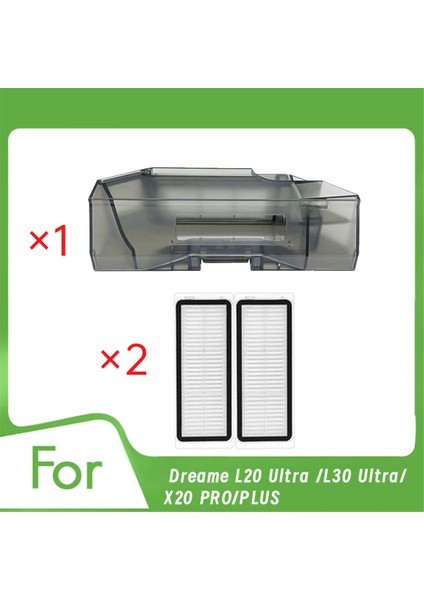Dreame L20 Ultra /L30 ULTRA/X20 Pro/plus Robot Süpürge Aksesuarları Yedek Toz Kutusu Için 2 Filtreli Toz Kutusu (Yurt Dışından)