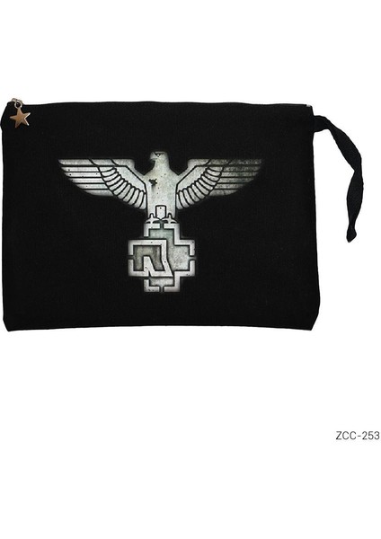 Rammstein Eagle Siyah Clutch Astarlı Cüzdan / El Çantası