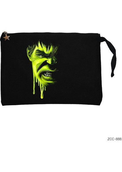 Hulk Painting Siyah Clutch Astarlı Cüzdan / El Çantası