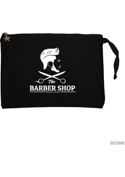 The Barber Shop Siyah Clutch Astarlı Cüzdan / El Çantası