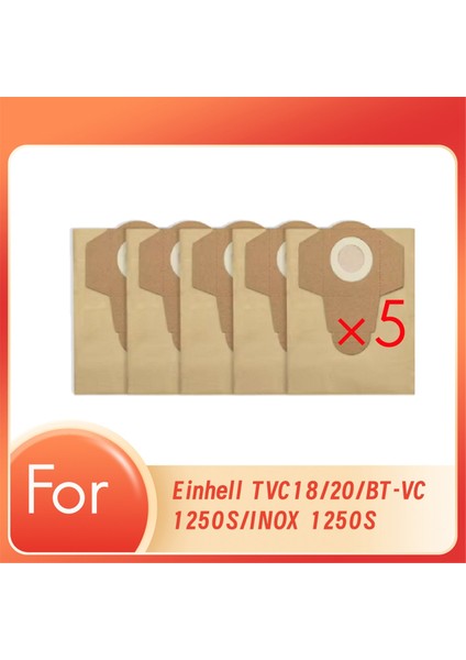 Adet 20L Kağıt Torba Toz Einhell TVC18/20/BT-VC 1250S/INOX 1250S Islak ve Kuru Elektrikli Süpürge Vakum Filtre Torbası Aksesuarı (Yurt Dışından)