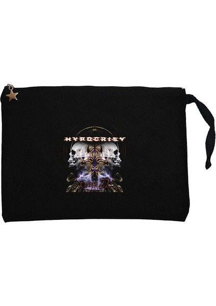 Hypocrisy Catch 22 Siyah Clutch Astarlı Cüzdan / El Çantası