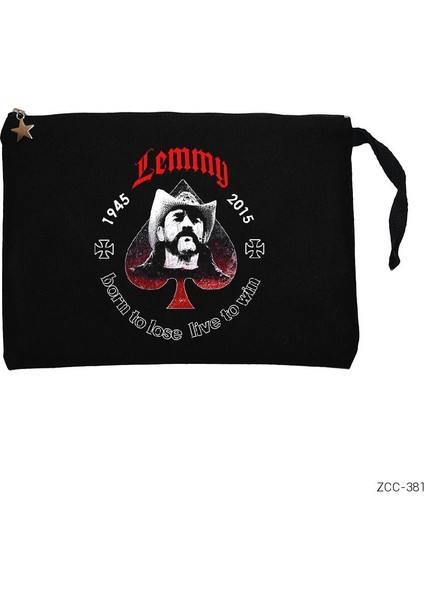 Lemmy Siyah Clutch Astarlı Cüzdan / El Çantası