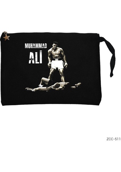 Muhammed Ali Knockout Siyah Clutch Astarlı Cüzdan / El Çantası