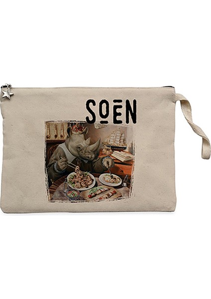 Soen Tellurian Krem Clutch Astarlı Cüzdan / El Çantası