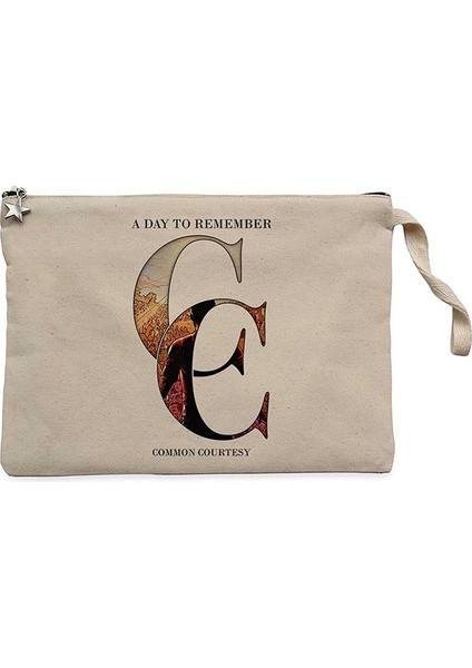 A Day Remember Common Courtesy Krem Clutch Astarlı Cüzdan / El Çantası