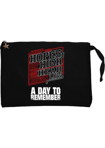 A Day Remember Keep Your Siyah Clutch Astarlı Cüzdan / El Çantası