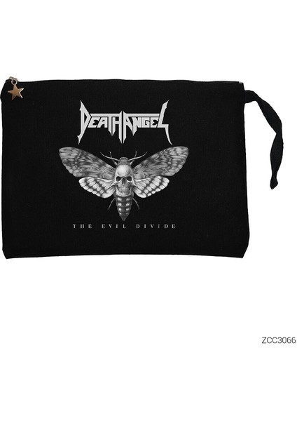 Death Angel The Evil Divide Siyah Clutch Astarlı Cüzdan / El Çantası