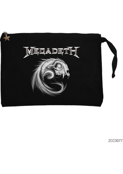 Megadeth Youthanasia Siyah Clutch Astarlı Cüzdan / El Çantası