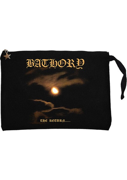 Bathory The Return Siyah Clutch Astarlı Cüzdan / El Çantası
