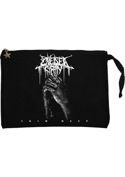 Chelsea Grin Hands Siyah Clutch Astarlı Cüzdan / El Çantası