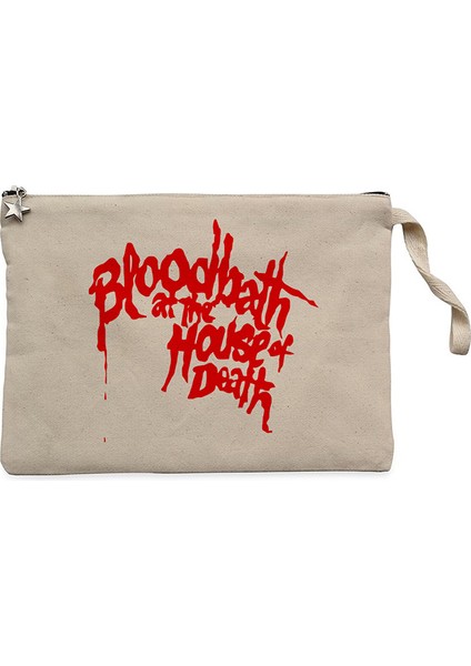Bloodbath House Death Krem Clutch Astarlı Cüzdan / El Çantası
