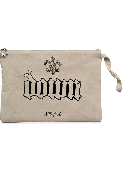 Down Nola Krem Clutch Astarlı Cüzdan / El Çantası