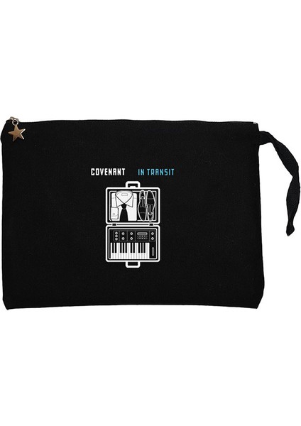 Covenant In Transit Siyah Clutch Astarlı Cüzdan / El Çantası