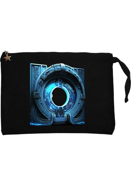Portal Gate Siyah Clutch Astarlı Cüzdan / El Çantası