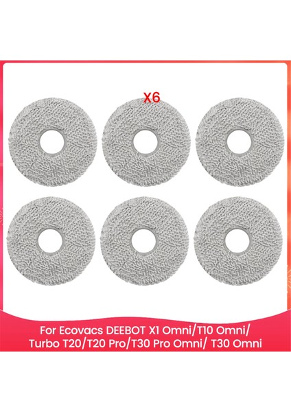 Ecovacs Deebot X1 OMNI/T10 Omni/turbo T20/T20 PRO/T30 Pro OMNI/T30 Omni Vakum Parçaları Için Mop Bezi Pedleri (Yurt Dışından)