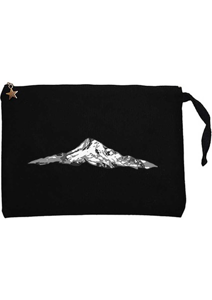 Single Mountain View Siyah Clutch Astarlı Cüzdan / El Çantası