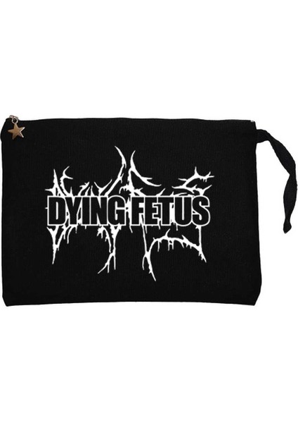 Dying Fetus Logo Siyah Clutch Astarlı Cüzdan / El Çantası