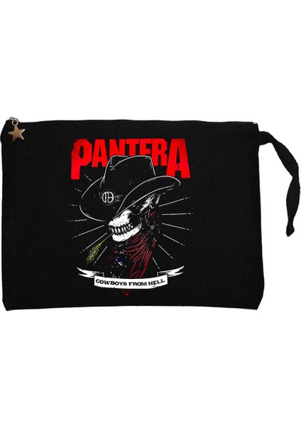 Pantera Cowboys Siyah Clutch Astarlı Cüzdan / El Çantası