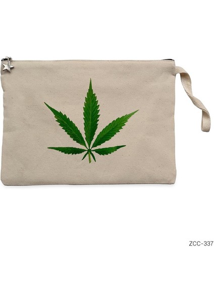 Marijuana Krem Clutch Astarlı Cüzdan / El Çantası