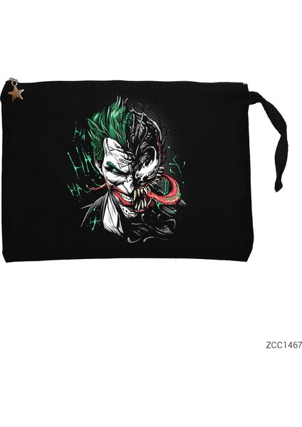 Joker Venom Siyah Clutch Astarlı Cüzdan / El Çantası