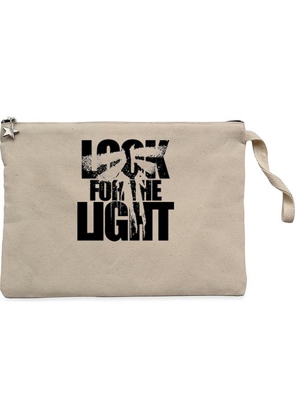 The Last Of Us Look For The Light Text Krem Clutch Astarlı Cüzdan / El Çantası