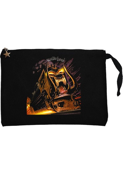 Motörhead Orgasmatron Siyah Clutch Astarlı Cüzdan / El Çantası
