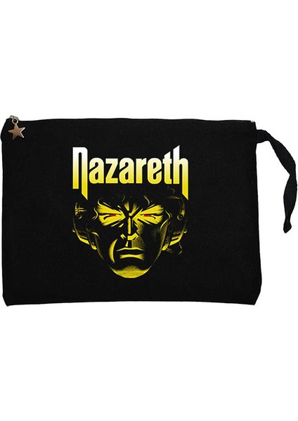 Nazareth Face Siyah Clutch Astarlı Cüzdan / El Çantası
