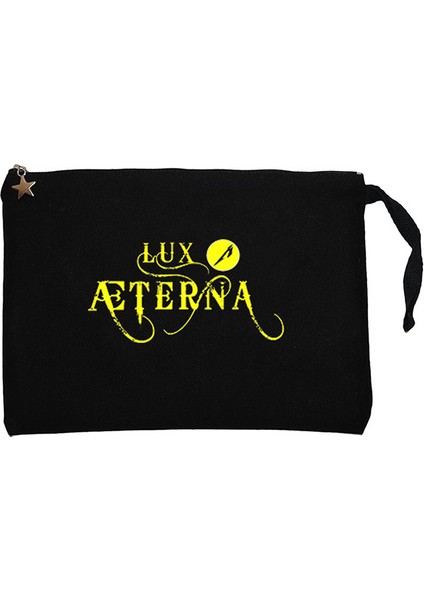 Metallica Lux Æterna Logo Siyah Clutch Astarlı Cüzdan / El Çantası