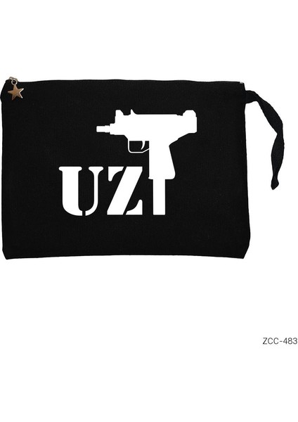 Uzi Underground Siyah Clutch Astarlı Cüzdan / El Çantası