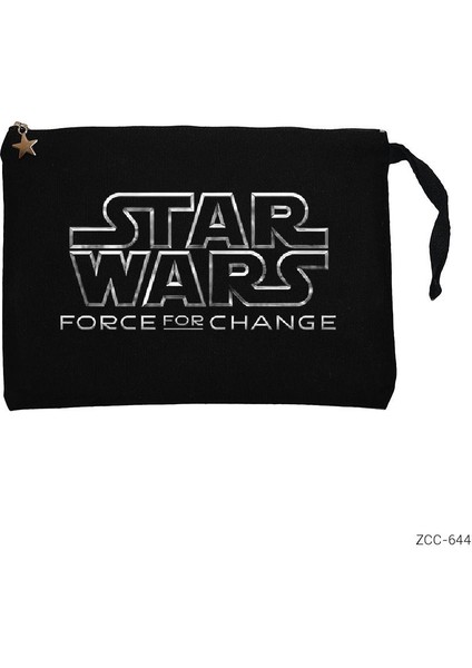 Star Wars Force For Change Siyah Clutch Astarlı Cüzdan / El Çantası