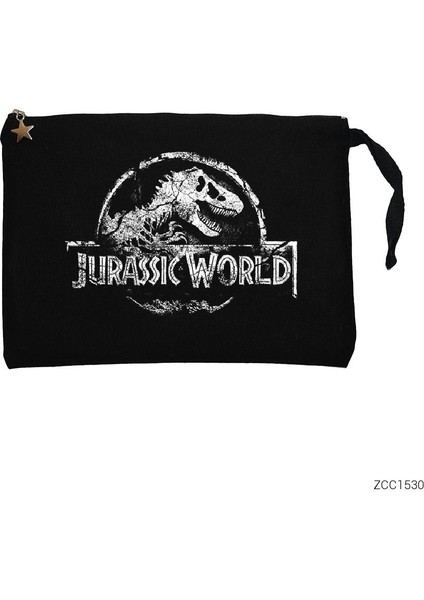 Jurassic Park Older Siyah Clutch Astarlı Cüzdan / El Çantası
