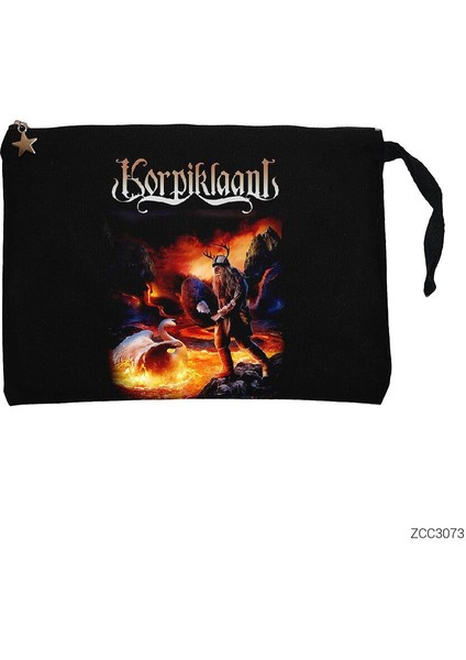 Korpikland Manala Siyah Clutch Astarlı Cüzdan / El Çantası